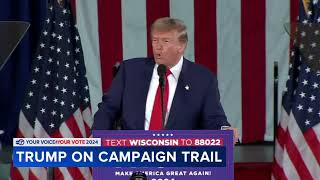 Trump focuses on economy, immigration at Waukesha, Wisconsin rally