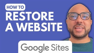 How To Restore A Website In Google Sites After Being Deleted