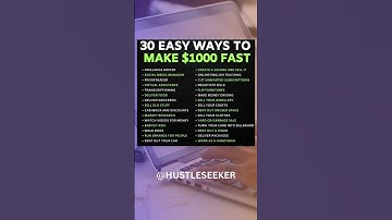 Top 30 Easy Ways To Make $1000 Fast #youtubeshorts #ytshorts #youtube #freelancing #free #ytshorts