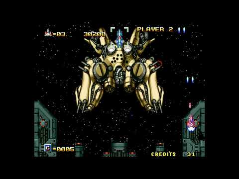 Alpha Mission II. Arcade Game (1991). First Level Gameplay.