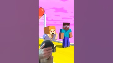 "Love Run 2: Steve And Alex - Funny Animation" #minecraft #gamingvideos