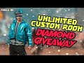 Unlimited Custom Room And Diamond Giveaway Live | Free Fire Live