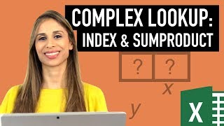 excel complex lookup: find header based on lookup criteria in matrix with index & sumproduct