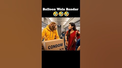 Bandar Balloon Bechne Chale Palne Mein🤣🤣 Funny Monkey Video #aishorts #aivideo #monkeyvlog #veo3 #ai