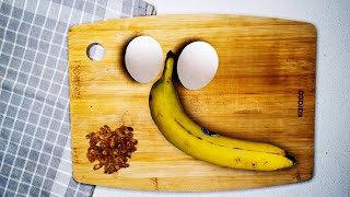 ? Banana Egg Cakes in 5 minutes NO OVEN /Just add banana and nuts