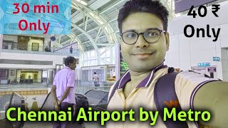 Nearest Metro from Chennai Railway station | Chennai central Railway station to Airport Metro hindi