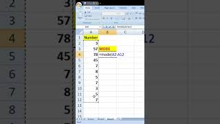 Best Excel Trick for finding Mode!! Find mode.#viral #exceltricks #exceltutorial #exceltips