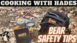 Cooking with Hades and Bear Bag Rig.