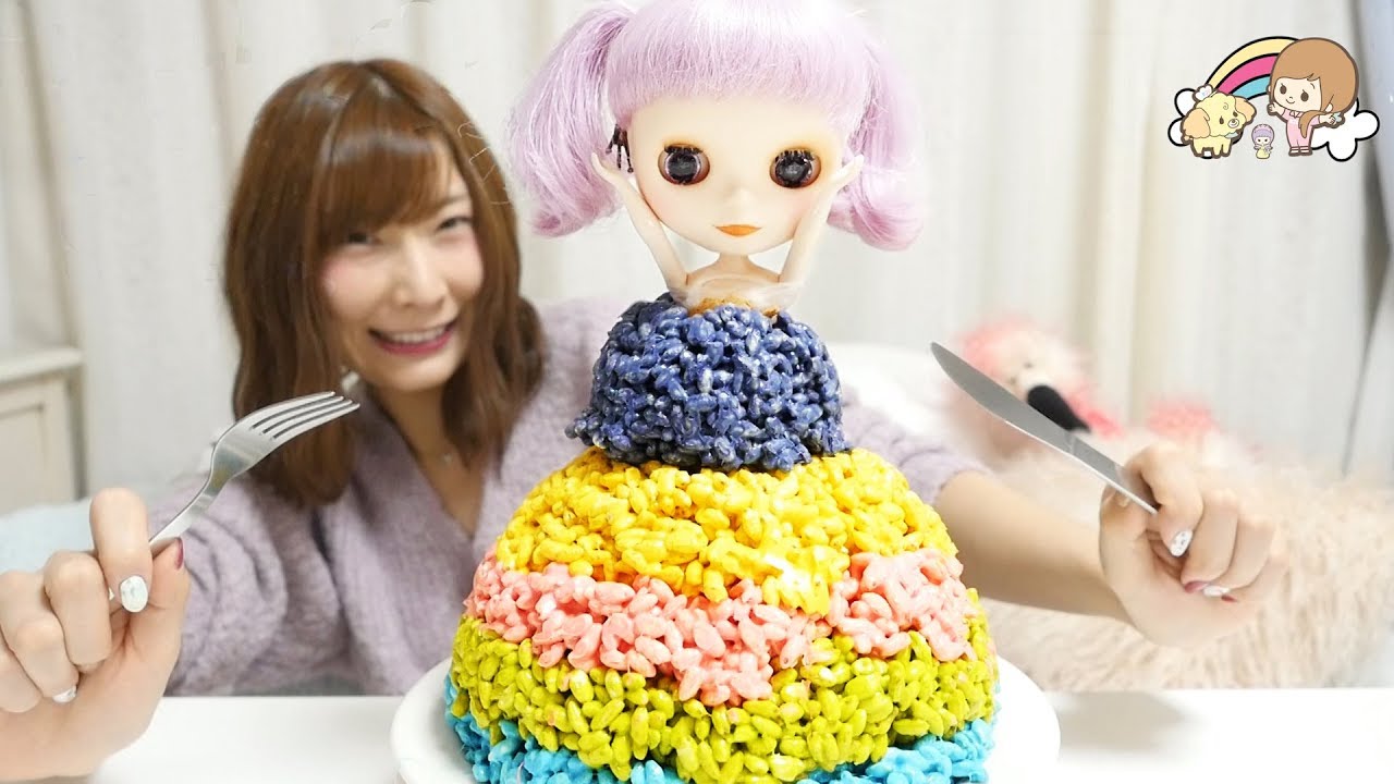 I made a giant Rice Crispy like a Dress cake! And put it on my