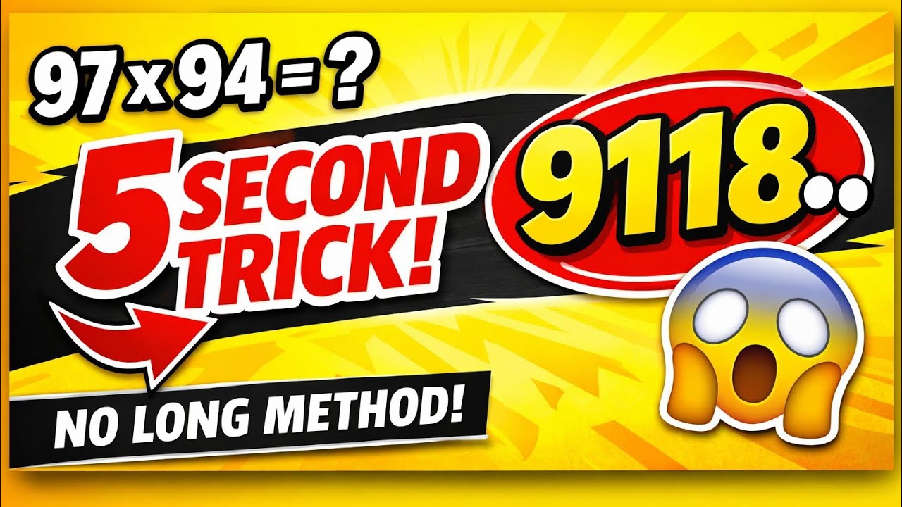 Multiply Numbers Close to 100 FAST! (No Long Method!)