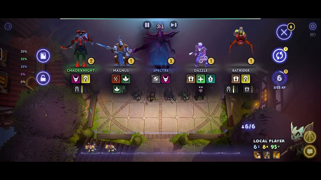 Slark DotA Underlords Mobile vs Ai