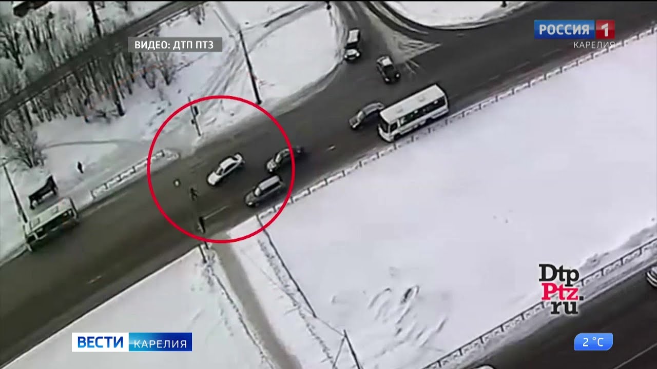 Утро в столице Карелии началось с ДТП - YouTube