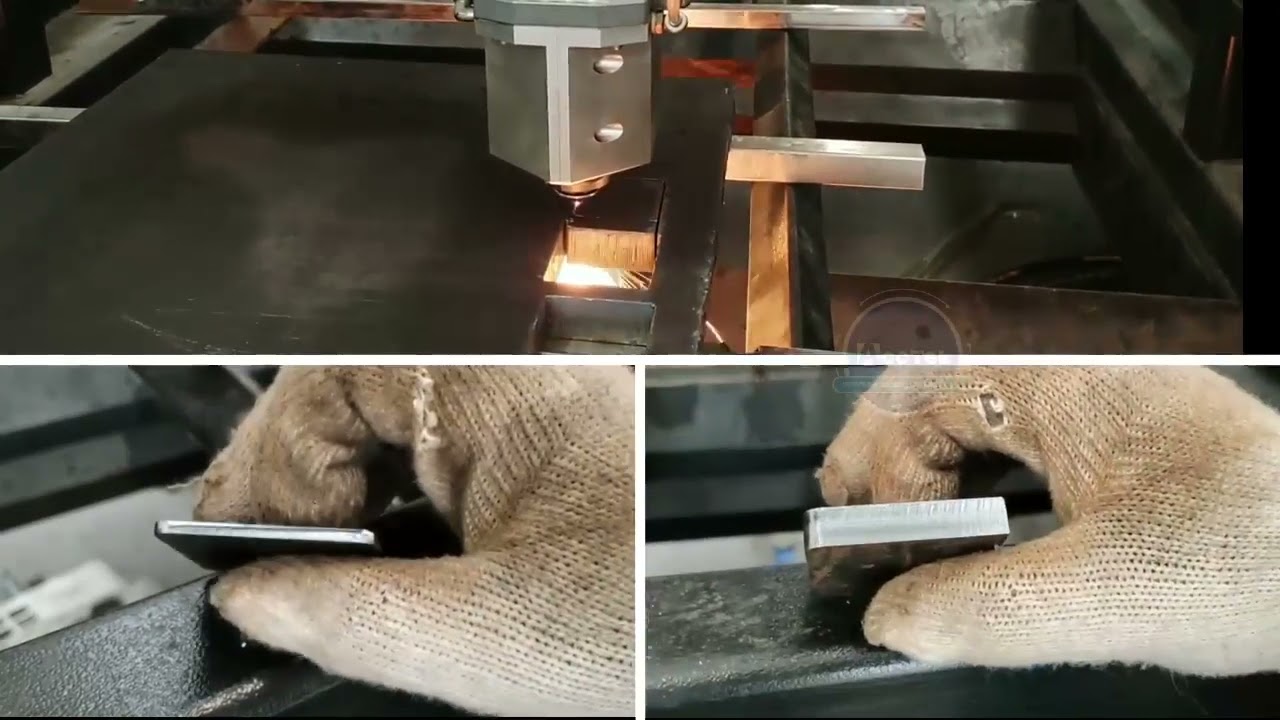 6KW working video fiber laser cutting machine 3015 with full enclosed structure and exchanger table