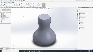 How to use a || Revolve Boss  || and || Shell || command in SOLIDWORKS