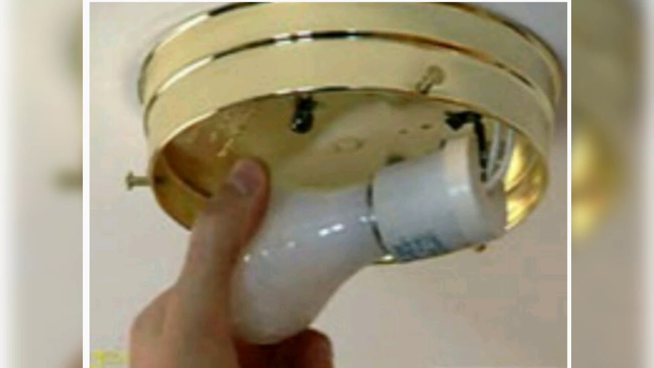 how to change a flush mount light fixture - YouTube