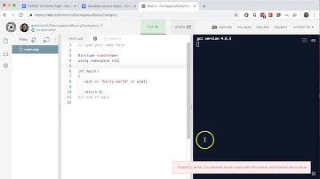 CMPSC 101 Create a C++ Program at repl it