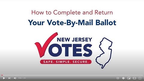 How to Vote By Mail in NJ - English