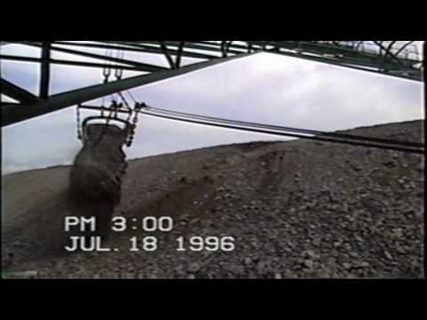 Rare footage of the Marion 8900 Dragline at the Hawthorn Mine near Dugger, Indiana in July, 1996. Video includes internal machinery and 150 cubic yard bucket...