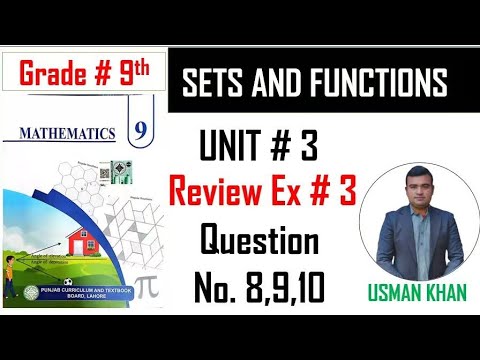 Class 9 maths chapter 3 review exercise 3 question no. 8，9，10，Punjab ...