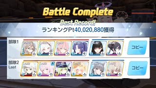 ブルアカ 大決戦ケセド 弾力装甲 TORMENT(屋外) 40,020,880 アカネ編成