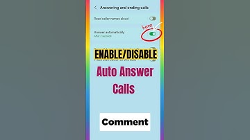 How to Enable & Disable Auto Answer calls? #shortsfeed #shorts #trending