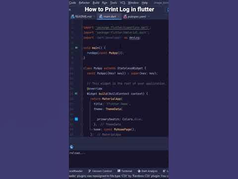 How to print logs in flutter #flutter #dart #fluttertutorial - YouTube