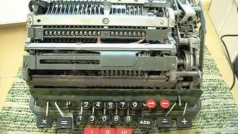 Performing 0 / 1 operation on mechanical calculator Facit ESA-01