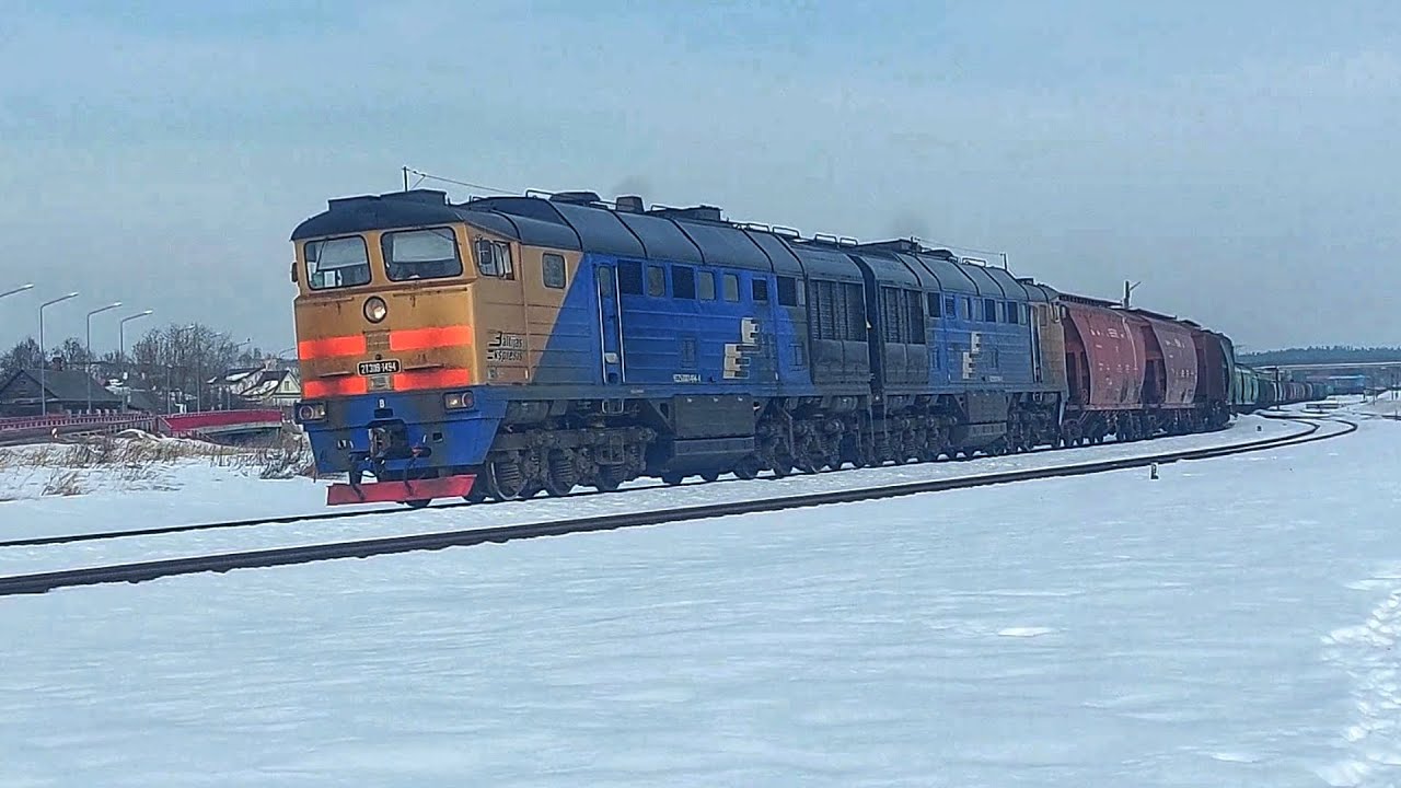 2TE116-1494 (Baltijas Ekspresis/BTS) leaving Daugavpils-Šķirotava station 