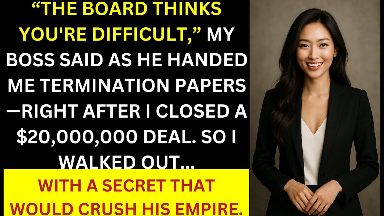 Мой босс уволил меня после того, как я заключил сделку на 20 миллионов долларов. Поэтому я выдерн...