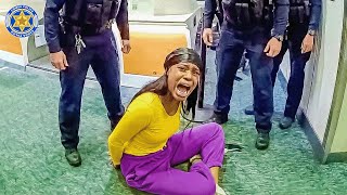 Entitled Karen Suddenly Loses It Over Denied Boarding At Airport  Karens Getting Arrested By Police