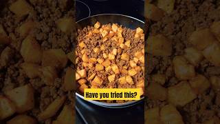 Ground beef with air fried crispy potatoes 👌#shorts #foodideas #dinner #recipe
