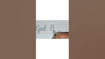 howto write god bless in cursive #cursivewriting #easycursive  #lettercursive  #shorts