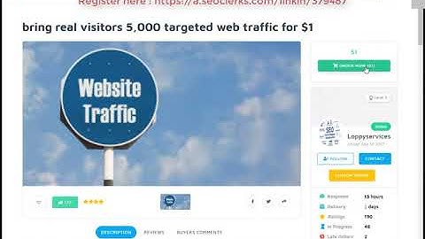 Bring real visitors 5,000 targeted web traffic for $1 On SEOClerks