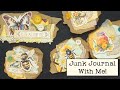 Making junk journal clusters for beginners  bee theme junk journal