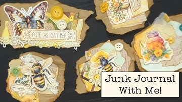 Making Junk Journal Clusters for Beginners | Bee Theme Junk Journal