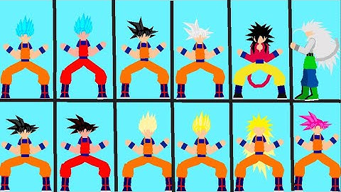 Goku forms & transformation (stick node animation)