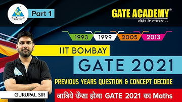 Previous year GATE MATHS Question and concept decode with Gurupal sir| Maths for GATE 202| Live 10pm