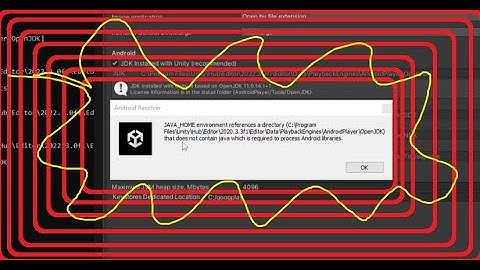 unity java_home environment references a directory