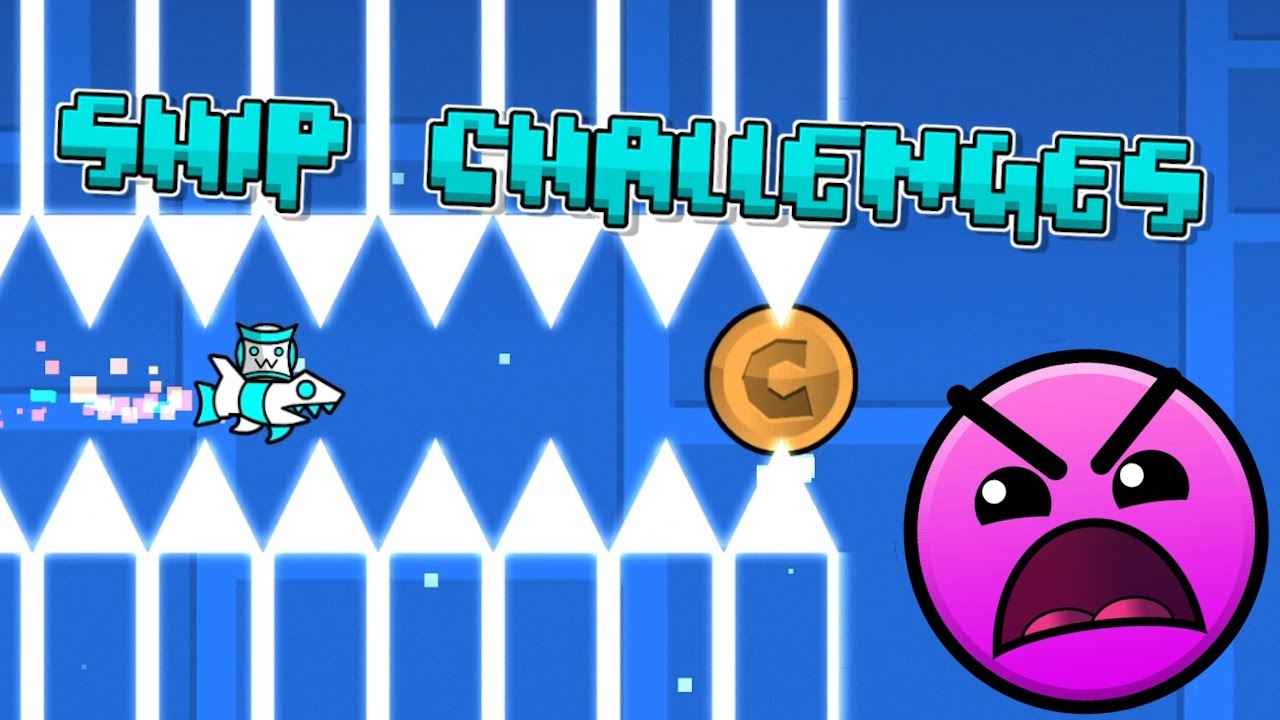 Playing Ship Challenges in Geometry Dash - YouTube