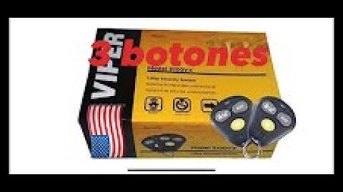 Cómo programar control viper o avital 3100 tres botones