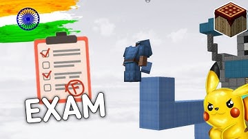 Playing bedwars in exams 💀| pojav launcher | pikanetwork
