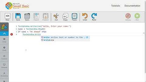 Small Basic - Tutorial 2 - If Statements