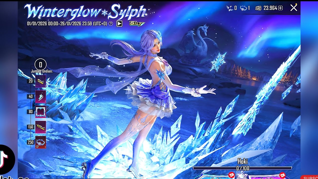 GATCHA SKIN WINTERGLOW SYLPH‼️SKIN PERTAMA DI AWAL‼️ PUBG MOBILE INDONESIA 