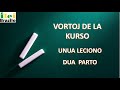 VORTOJ DE LA UNUA LECIONO   2ª PARTO