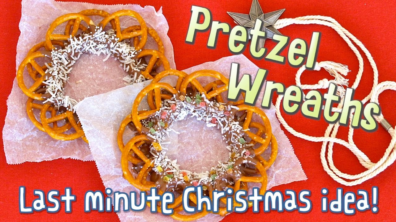 Christmas Pretzel Wreaths (Last Minute EASY Edible DIY Christmas Decoration Idea) - OCHIKERON | ochikeron