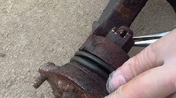 How to remove a stuck cotter pin from a ball joint castle nut