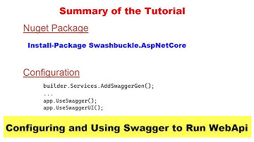 Configuring and Using Swagger to Run WebApi | Web Api with ASPNET Core
