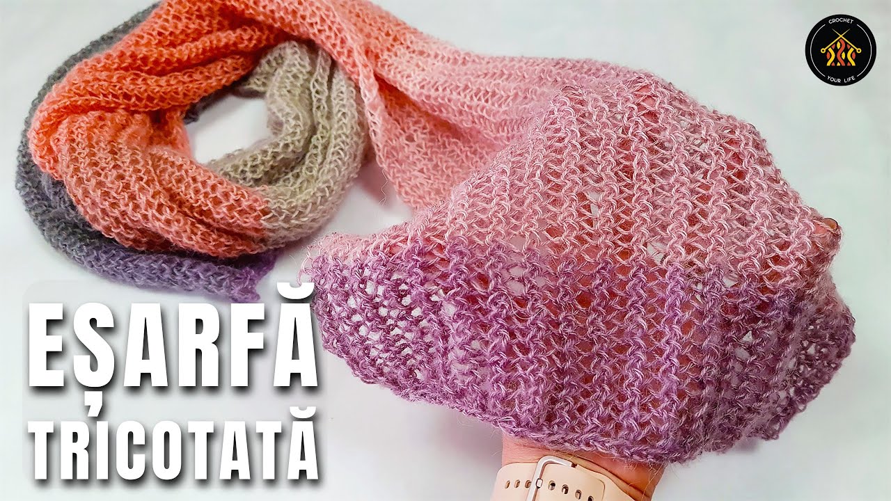 Cum tricotam esarfa Dana - eleganta si usor de facut, perfecta pentru primavara toamna