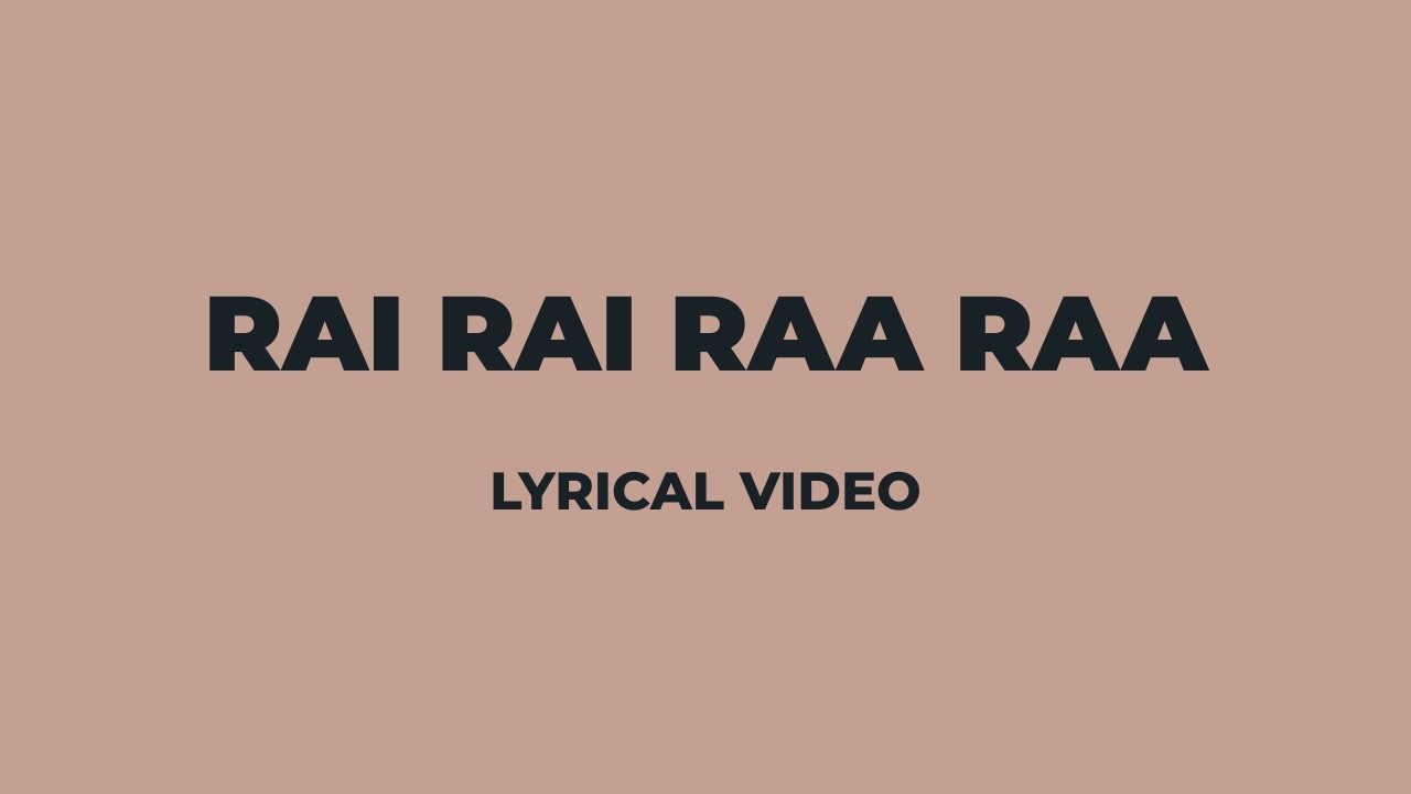 Rai Rai Raa Raa Lyrical Video | Ram Charan | A. R. Rahman - YouTube