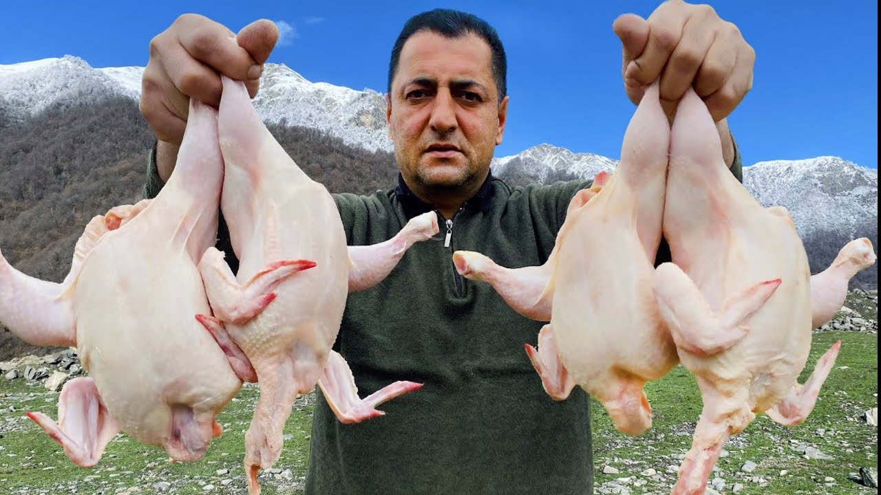 CRISPY DELICIOUS CHICKEN IN NATURE! CHICKEN KEBAB COOKED BY A SPECIAL RECIPE